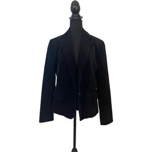 Talbots Black Velvet Blazer, Size 12